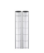 2pk Seville Classics 72-Inch Chrome NSF Shelving Poles for Utility Carts... - $42.11