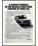1974 Magazine Car Print Ad - VOLVO Disc Brakes On All 4 Wheels A7 - $5.69