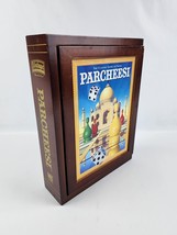 Parcheesi Vintage Game Collection MB Hasbro Wooden Bookshelf Box Milton ... - £23.32 GBP