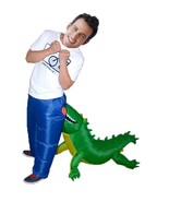 Inflatable Fun Adult Size Crocodile Bite Suit Costume Halloween or Cosplay - $38.00