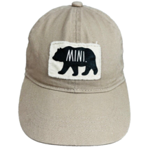 Rae Dunn Mini Bear Beige Baseball Hat Cap Elastic Stretch - £20.26 GBP