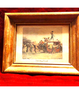 Antique painting of an old stagecoach in the early 1940s - £45.83 GBP