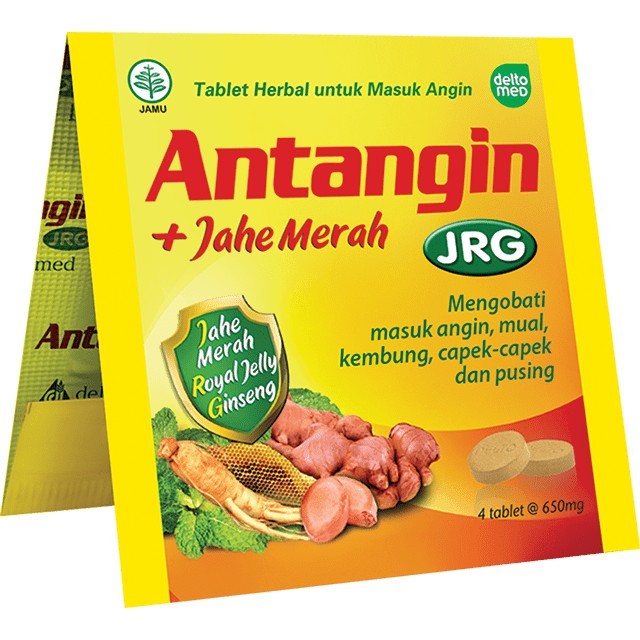 Antangin JRG Tablet plus Jahe Merah (Red Ginger) 4-ct, 5 Strip