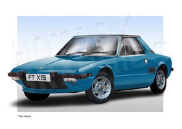 FIAT X/19 PRINT - PERSONALISED ILLUSTRATION OF YOUR CAR - $25.21