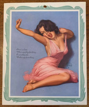 Earl Moran Pinup Calendar Page Here’s A Lass Who’s Mighty Fetching - $29.69