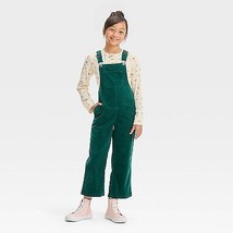 Girls&#39; Corduroy Wide Leg Overalls - Cat &amp; Jack Forest Green L - £21.11 GBP