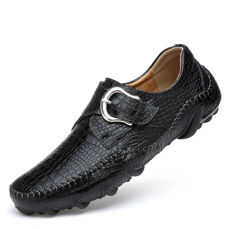  spring and autumn men casual shoes genuine leather driving shoes crocodile texture men thumb200
