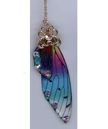 Fashion Handmade Rainbow Fairy Tale Cicada Wings Rhinestone Necklace - $378.43 MXN