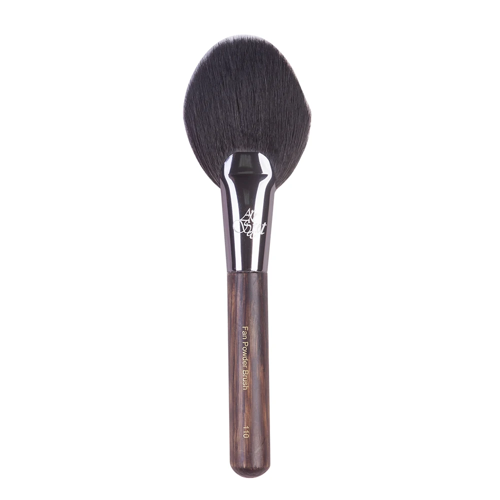 Et 110 high grade big fan brush fine goat hair brass ferrule wooden rod cosmetic beauty thumb200