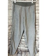 J. Jill Linen Blend Grey Strip Pull On Women’s Pants Lagenlook Size XS - $12.96