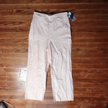 Abound Straight Leg Pants Pink Women Pull On Size Medium Pockets - $15.84