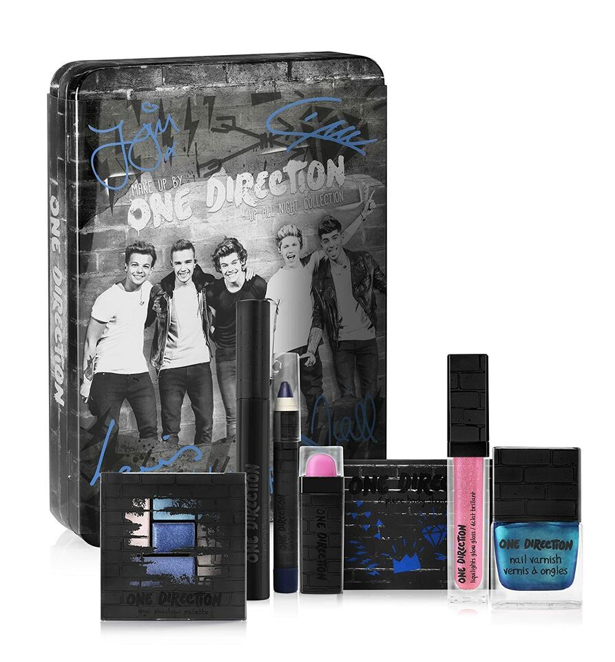 One Direction UP ALL NIGHT Collection Makeup Kit Brick Wall Tin Box New