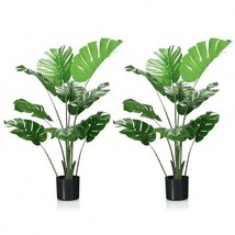 2 Pack Artificial Monstera Deliciosa Tree with 10 Leaves of Different Sizes - C - $132.72