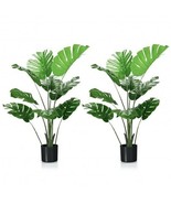 2 Pack Artificial Monstera Deliciosa Tree with 10 Leaves of Different Si... - £106.34 GBP