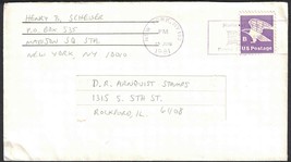 NEW YORK Cover - New York 100, NY to Arnquist Stamps, Rockford, Illinois F6 - £1.57 GBP