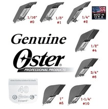 Oster A5/A6 Guide Attachment 7 Pc Comb Set&amp; 40 Blade*Fit Many Wahl,Andis Clipper - £55.81 GBP