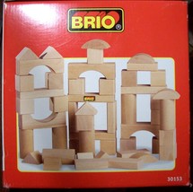 Brio Brio 50 Pieces Wood building blocks 30153 7312350301533 NOS STILL SEALED BX - £45.99 GBP