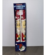 Vintage Santa Candles 10&quot; Tapers Unused in Original Box - $222.56 MXN
