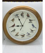Bird Sound Wall Clock 1997 MFA Quartz Song on Hour 13” Tested Faux Wood ... - £18.02 GBP