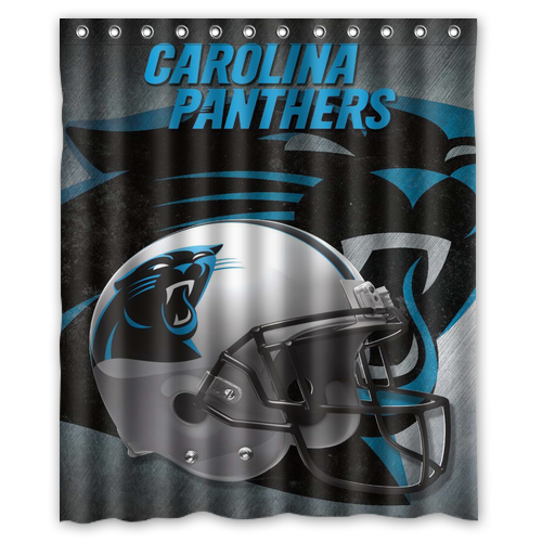 New!!! Carolina Panthers Custom Waterproof Polyester Shower Curtain 4 Size Item image 13