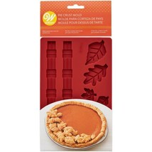 Autumn Leaves Silicone Pie Crust Basketweave Impression Mold Wilton - $14.72