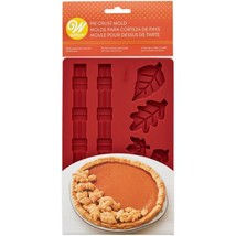 Autumn Leaves Silicone Pie Crust Basketweave Impression Mold Wilton - £11.98 GBP