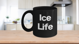 Ice Life Mug Black Coffee Cup Fishing Figure Speed Skating Hockey Italian Cream - £17.55 GBP+