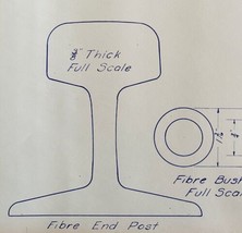 1950 Railroad Bangor Aroostook End Post Insulation 56 Rail Blueprint H36... - $84.36