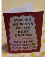 Set Of 6 Love Note Any Occasion Greeting Cards 2077C My Best Friend Saying - $11.50