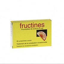 Fructines 5mg-Occasional Constipation- 30 Chewable Tabs-Orange/Mandarin ... - £10.22 GBP