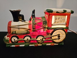 Ceramic Christmas Train Light 9in Vintage Holiday Home Decoration! - £11.40 GBP