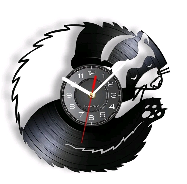 Vinyl Wall Clock Racoon Wild Animal Home Office Decor Gift - $38.99+