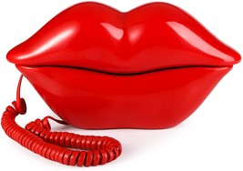 Suwimut Red Mouth Telephone, Wired Novelty Cute Sexy Lip Phone, Real Cor... - £26.69 GBP