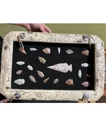 Fancy Frame artistic rendition of 23 faux projectile points W M C 2007 READ - $26.89