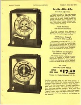 Keeney Magic Clock Gum Vendor Trade Stimulator Coin-Op Machine Magazine ... - $22.50