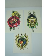 Bird Skull Flower HIGH Quality Print / Copy Tattoo Color Flash Wall Art ... - £95.52 GBP