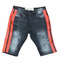 Spark men&#39;s ripped stripe short in Black/Red - $31.00