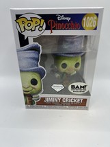 Funko Pop! Disney Pinocchio Jiminy Cricket 1026 Diamond Glitter BAM Excl... - $27.81