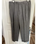 T. Harris London Men’s 38x30Houndstooth Dress Pants 100% Wool Gray Blue ... - £14.40 GBP