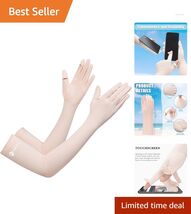 UV Sun Protection Gloves for Women - Long Non-Slip Full Finger Pink Style - $16.78