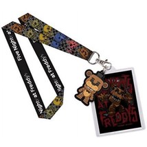 Five Nights at Freddy&#39;s Game Character Images Lanyard w/ Freddy Charm NE... - £7.00 GBP