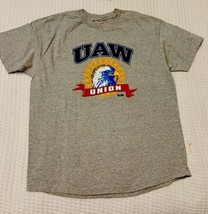 VTG UAW Eagle Flag USA Proud  T Shirt Eagle Union XL Union Agra - $16.33