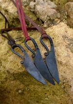 Viking knife pendant, Blacksmith knife, Viking Knife with natural cut le... - $347.28 MXN