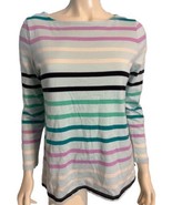 Talbots Petite Pastel Striped Boat Long Sleeve T-Shirt, Size Mp - €16,55 EUR