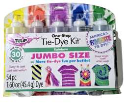 Tulip One Step Tie Dye Kit Rainbow Jumbo Size 30 Projects 54pc Kid Party Fun Kit - £18.84 GBP