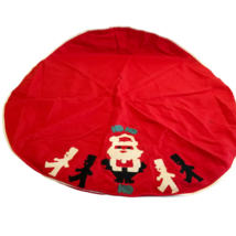 Vintage Christmas Tree Skirt Felt Handmade Santa Claus Toy Soldiers Ho H... - £15.71 GBP