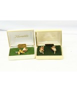 Krementz Rose Brooch Pin and Screw Back Earrings  14K  Gold Plated - €34,27 EUR