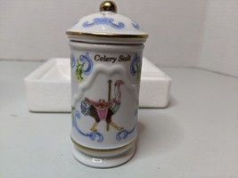 Vintage 1993 Lenox Porcelain The Spice Carousel Jar Celery Salt Ostrich with Box - £13.31 GBP