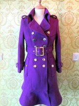 CUSTOM MADE Designer inspired Littleton wool BLEND Cloth coat military style tre - £547.80 GBP