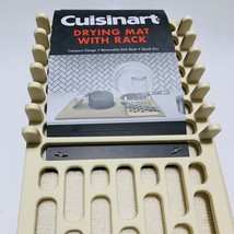 Beige Cloth Dish Drying Mat with Plastic Rack 16x18 Cuisinart NEW - £5.58 GBP